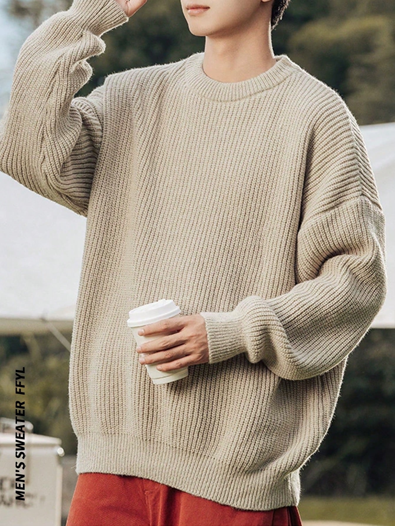 ANDREILEE RETRO SOLID COLORED SWEATER