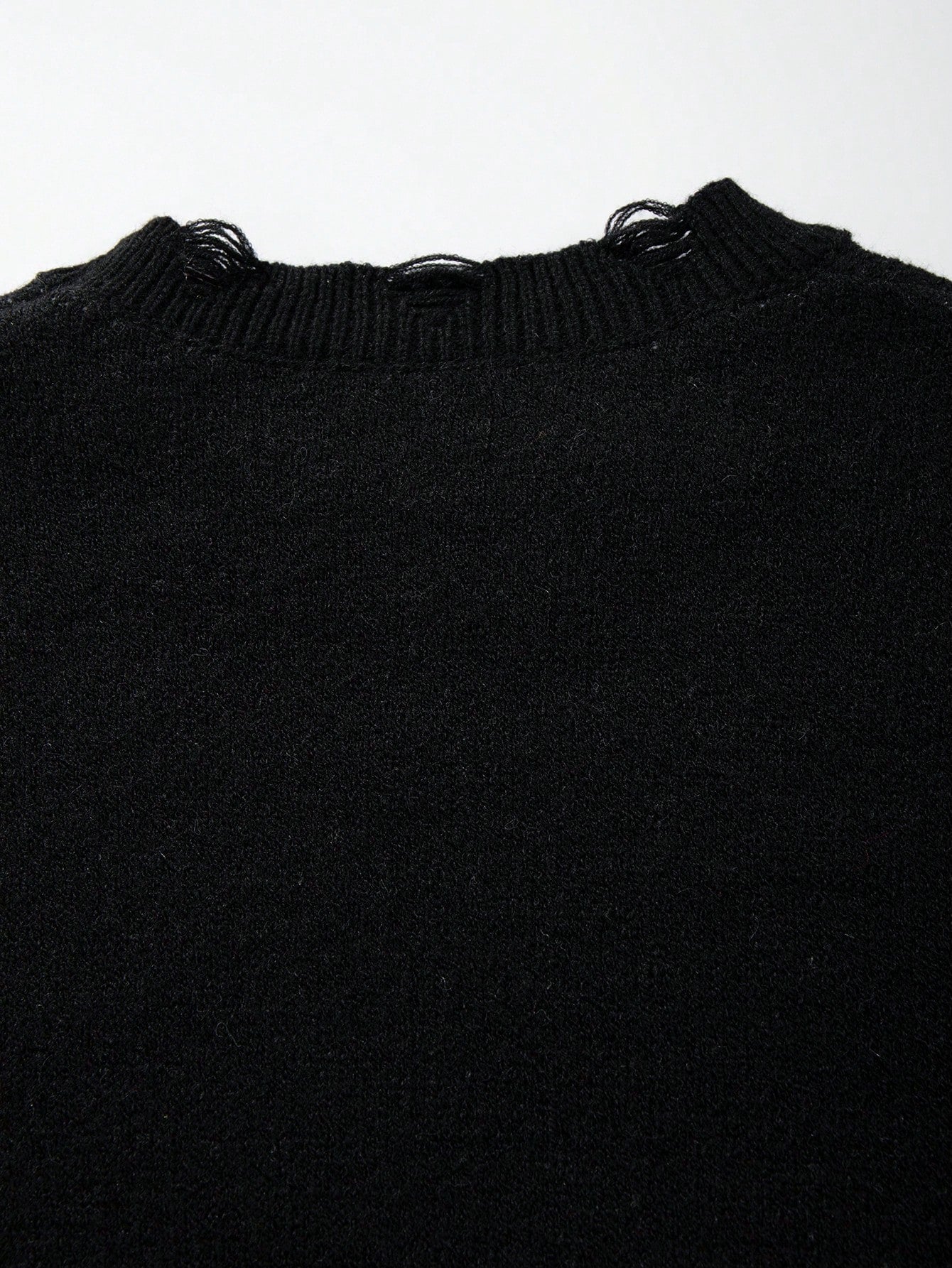 ANDREILEE DARK SKELETON PATTERN PULLOVER SWEATER