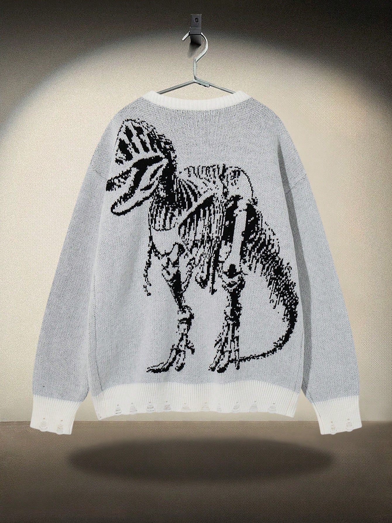 ANDREILEE DINOSAUR PATTERN CARDIGANS SWEATER