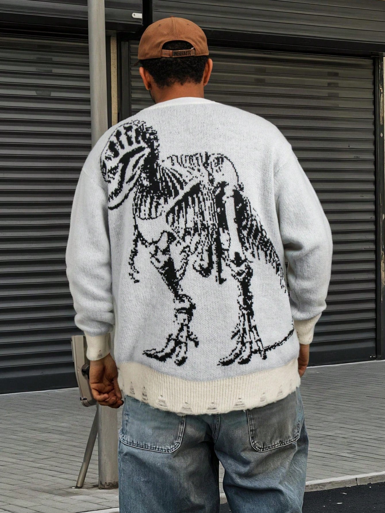 ANDREILEE DINOSAUR PATTERN CARDIGANS SWEATER