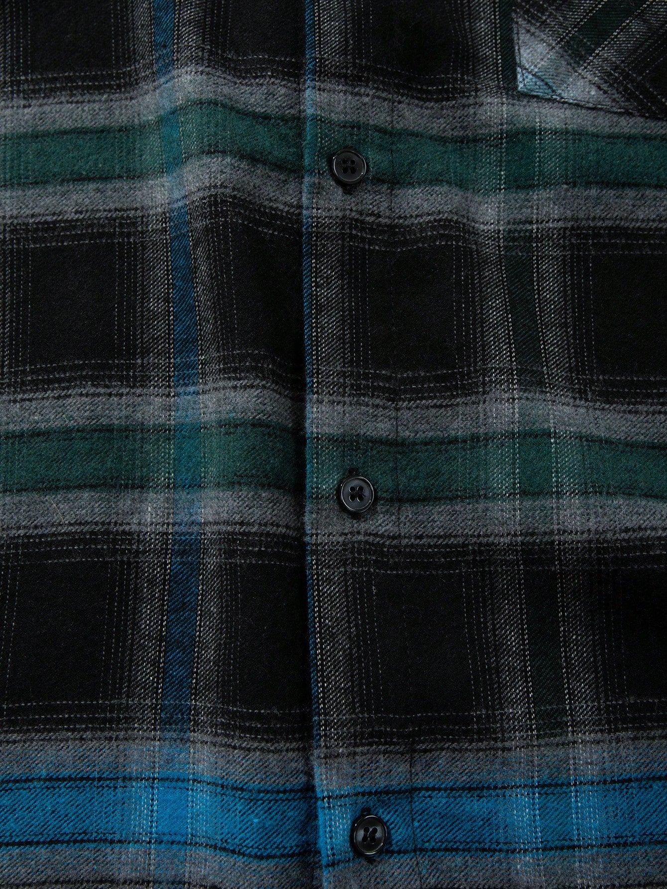 ANDREILEE GRADIENT COLOR-BLOCK PLAID SHIRT