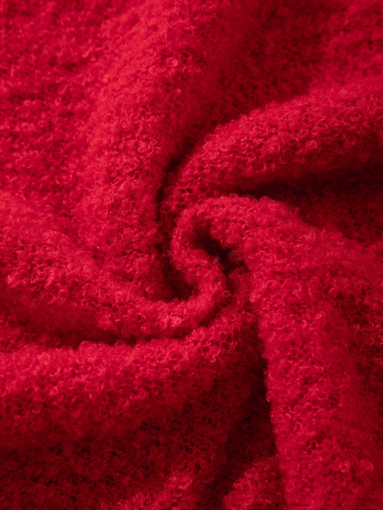 ANDREILEE RED SOLID COLOR PULLOVER SWEATSHIRT