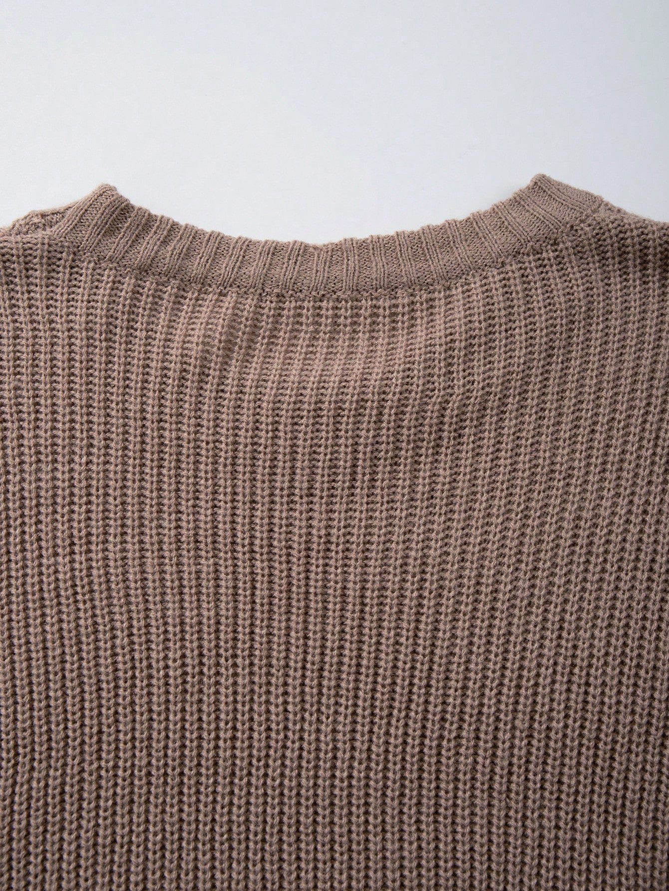 ANDREILEE RIPPED RELIGIOUS PATTERN PULLOVER SWEATER