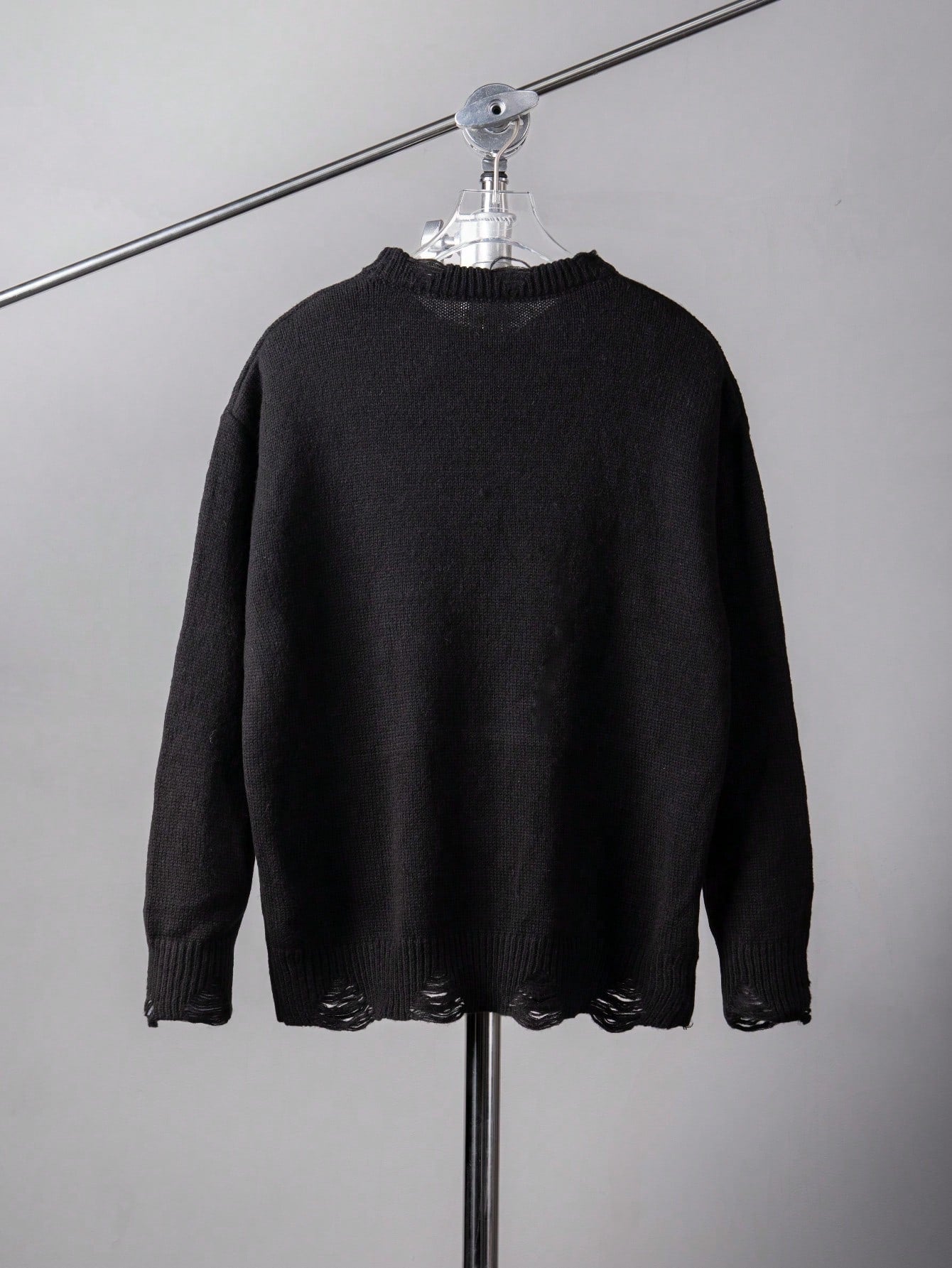 ANDREILEE RELIGIOUS MADONNA PATTERN PULLOVER SWEATER