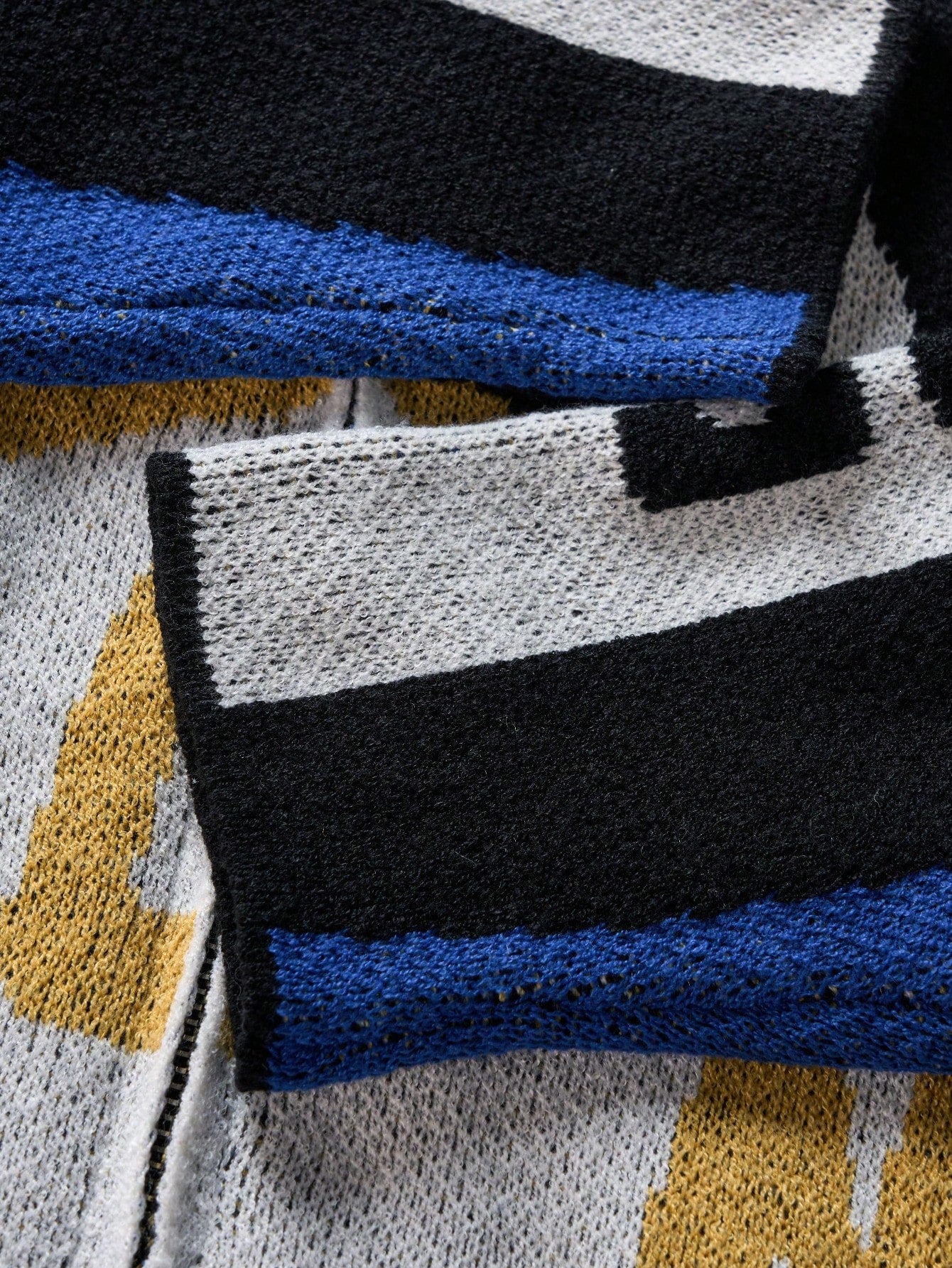 ANDREILEE ENGLISH LETTERS POLO COLLAR OPEN-FRONT SWEATER