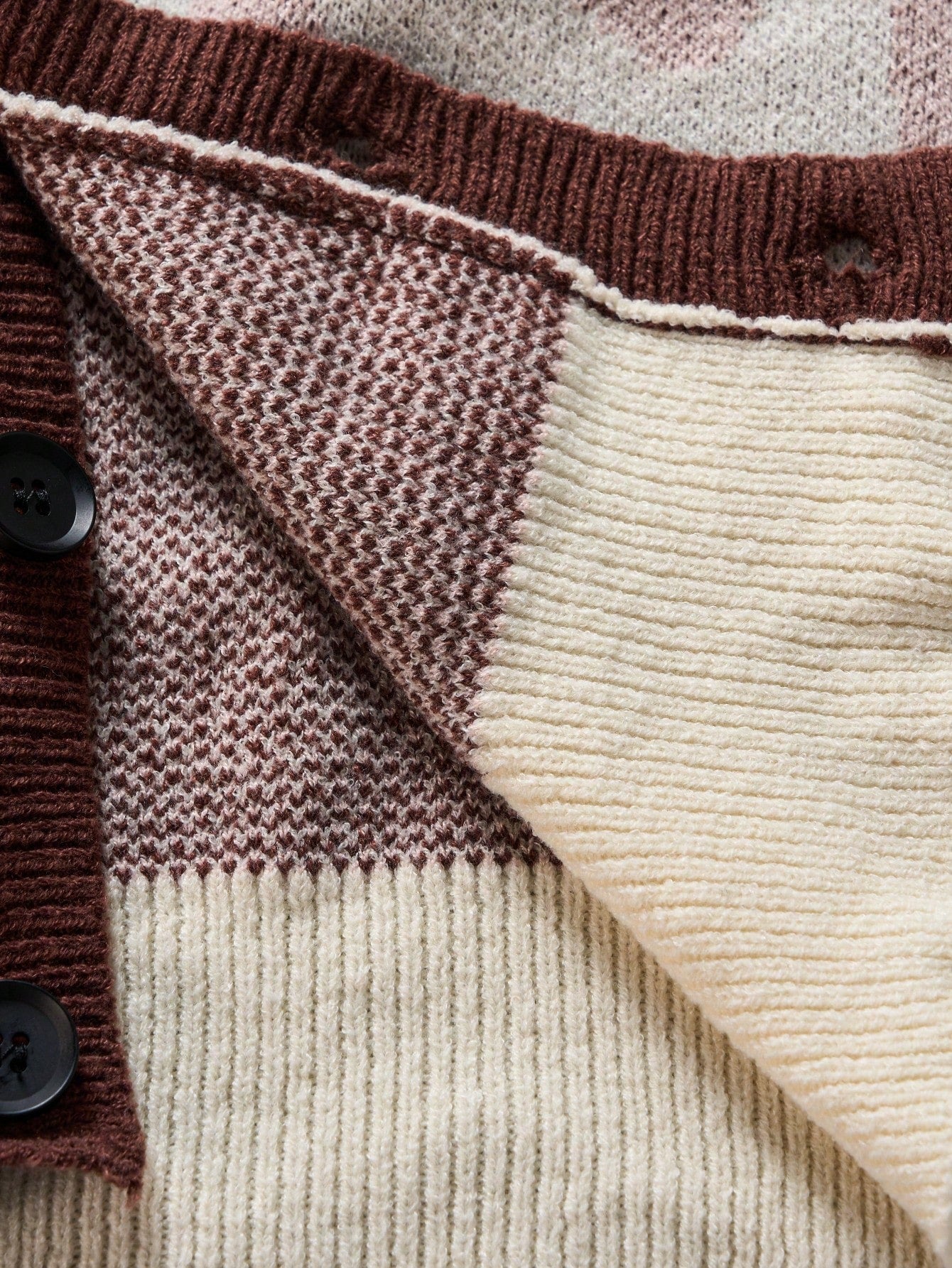 ANDREILEE FLAME PRINT OPEN-FRONT CARDIGAN SWEATER