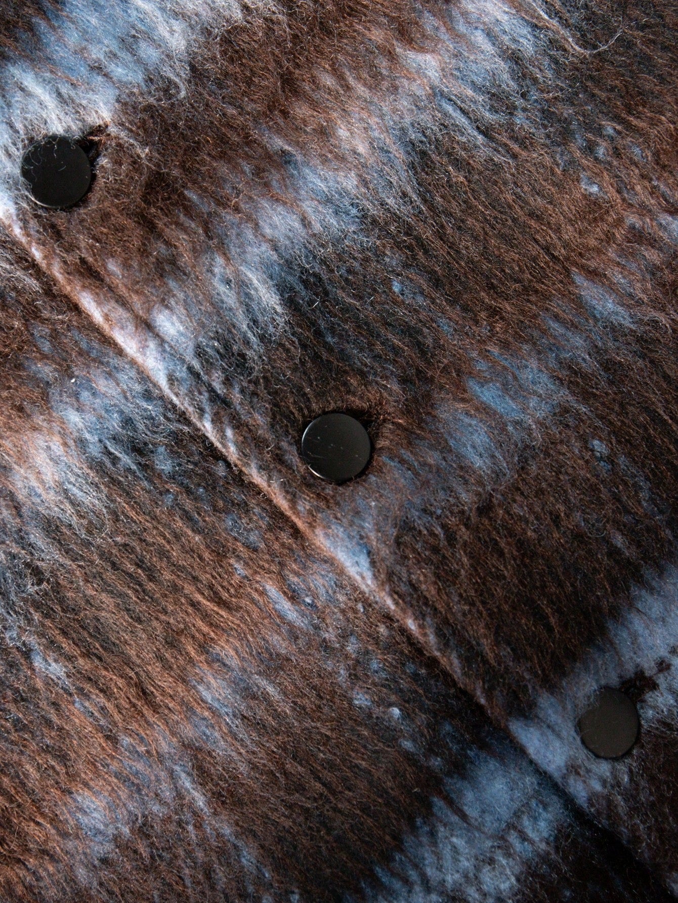 ANDREILEE COLOR-BLOCK PLAID PLUSH COAT