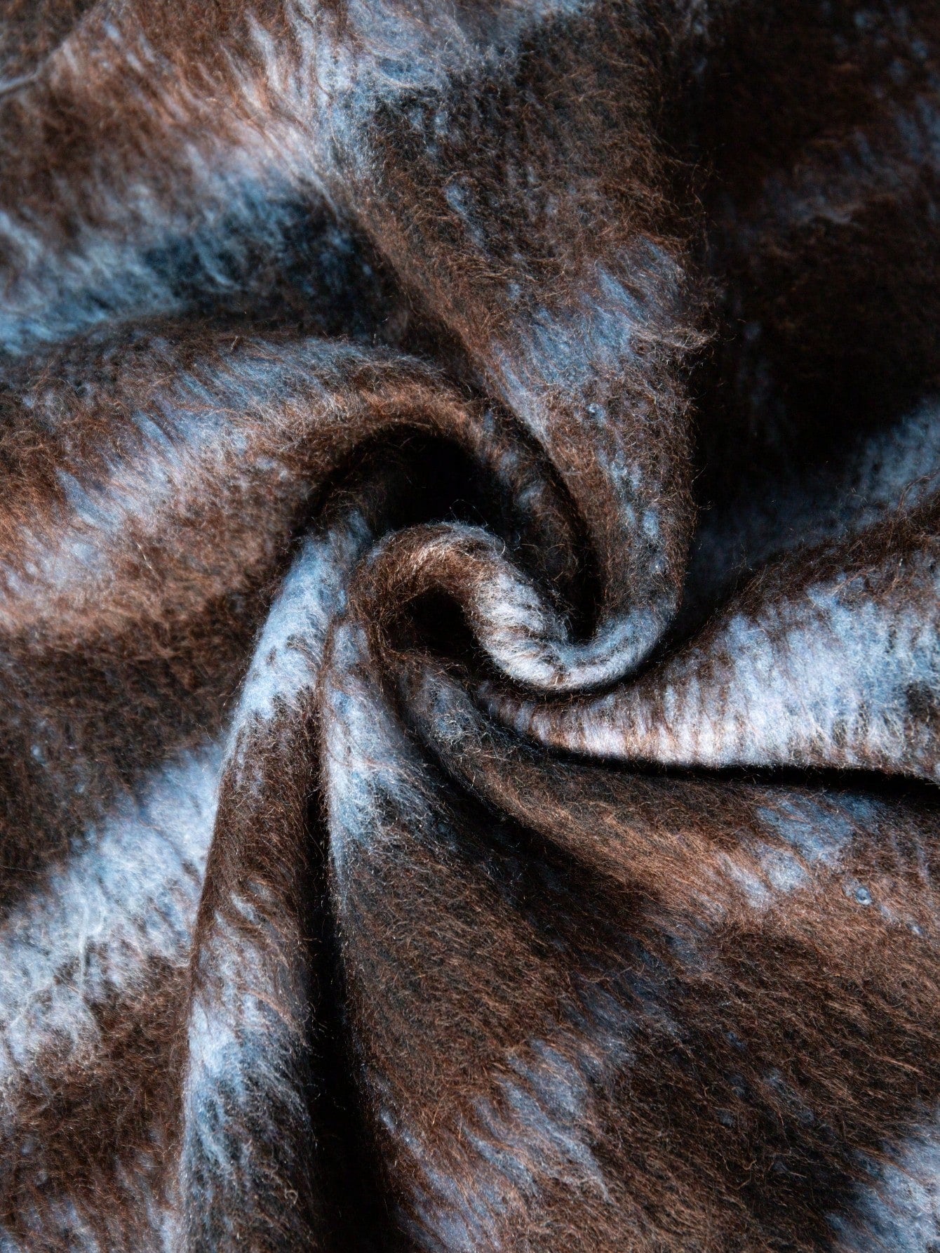 ANDREILEE COLOR-BLOCK PLAID PLUSH COAT