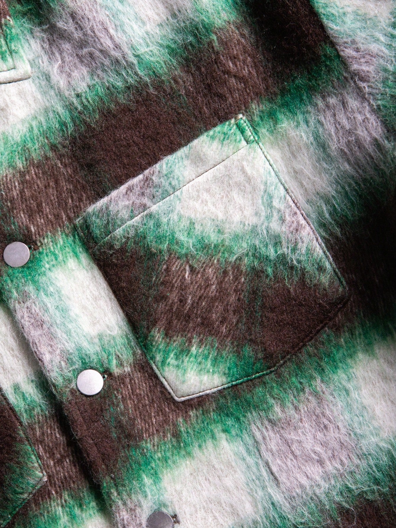 ANDREILEE COLOR-BLOCK PLAID SHIRT JACKET