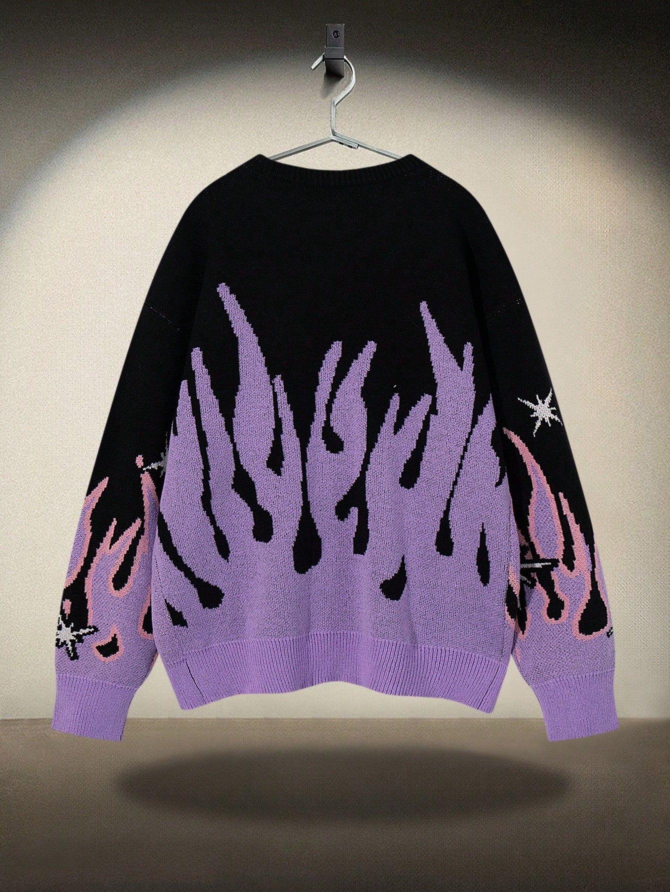 ANDREILEE ALPHABET CREW NECK PULLOVER SWEATER