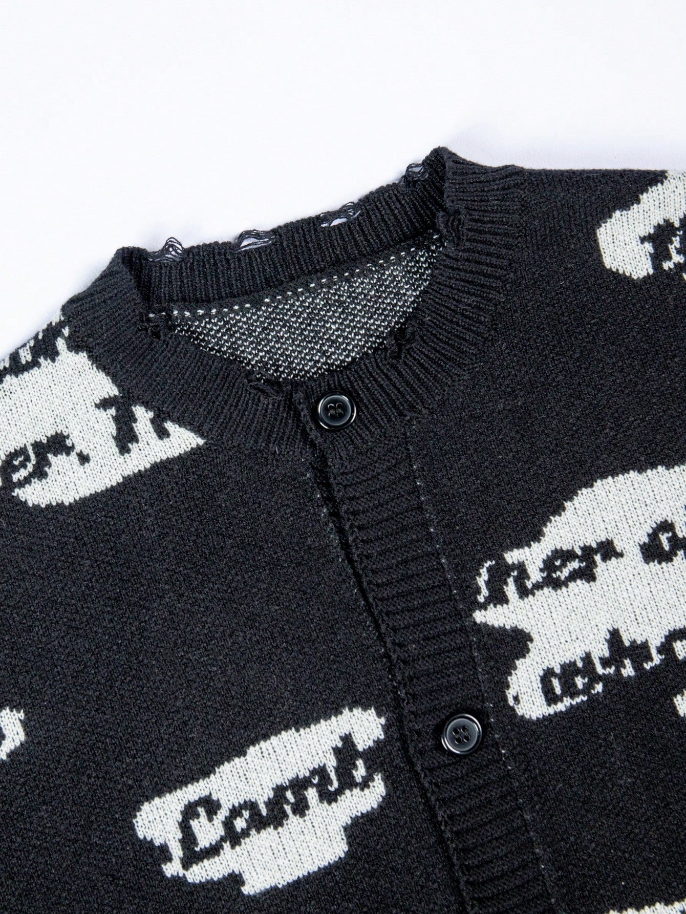 ANDREILEE ENGLISH CLOUD PATTERN OPEN-FRONT CARDIGAN