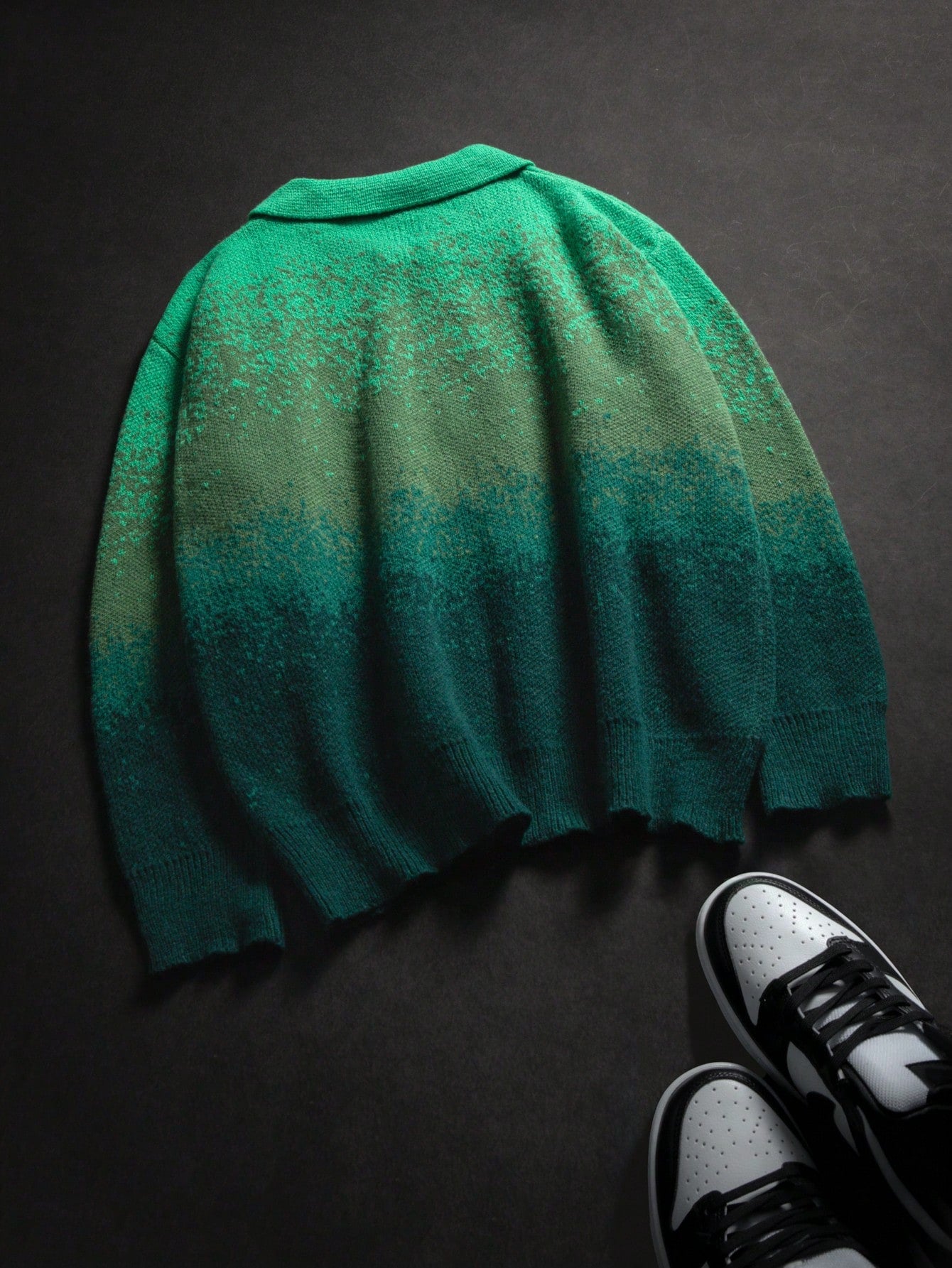 ANDREILEE GREEN GRADIENT LONG-SLEEVE JACKET