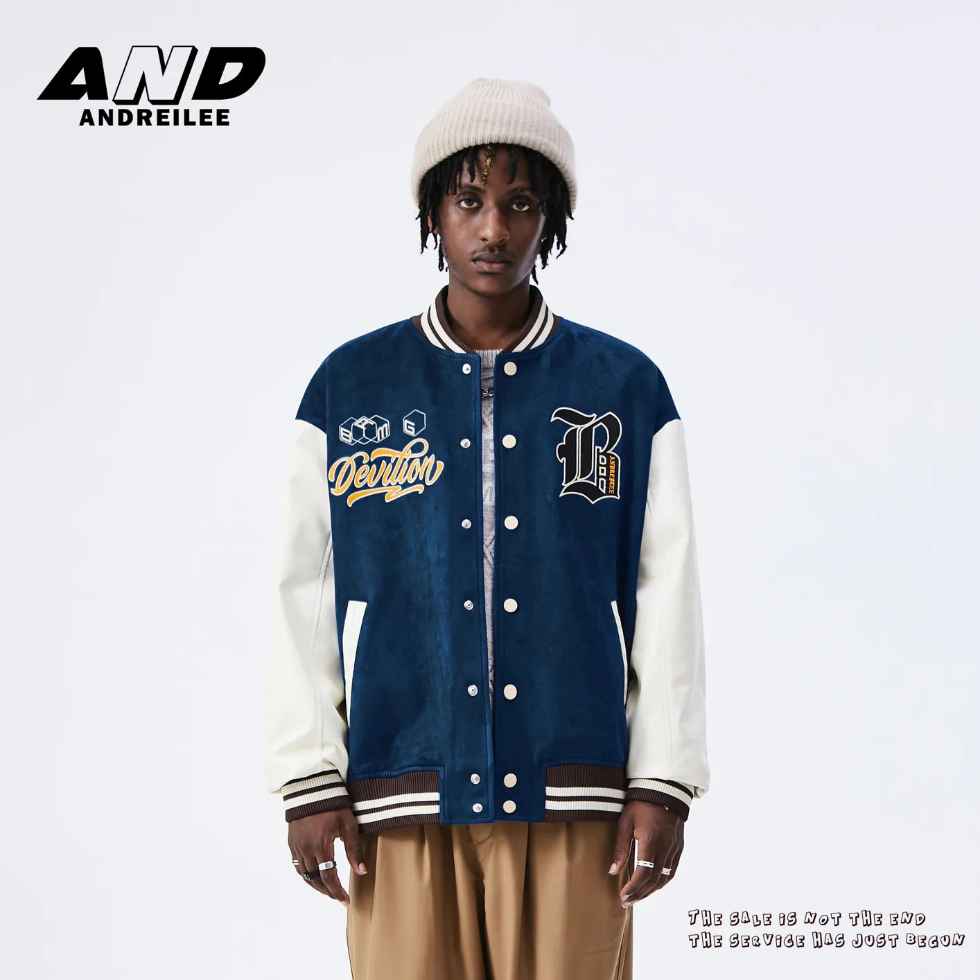 Embroidered Color-Block Jacket: Casual Street Fashion