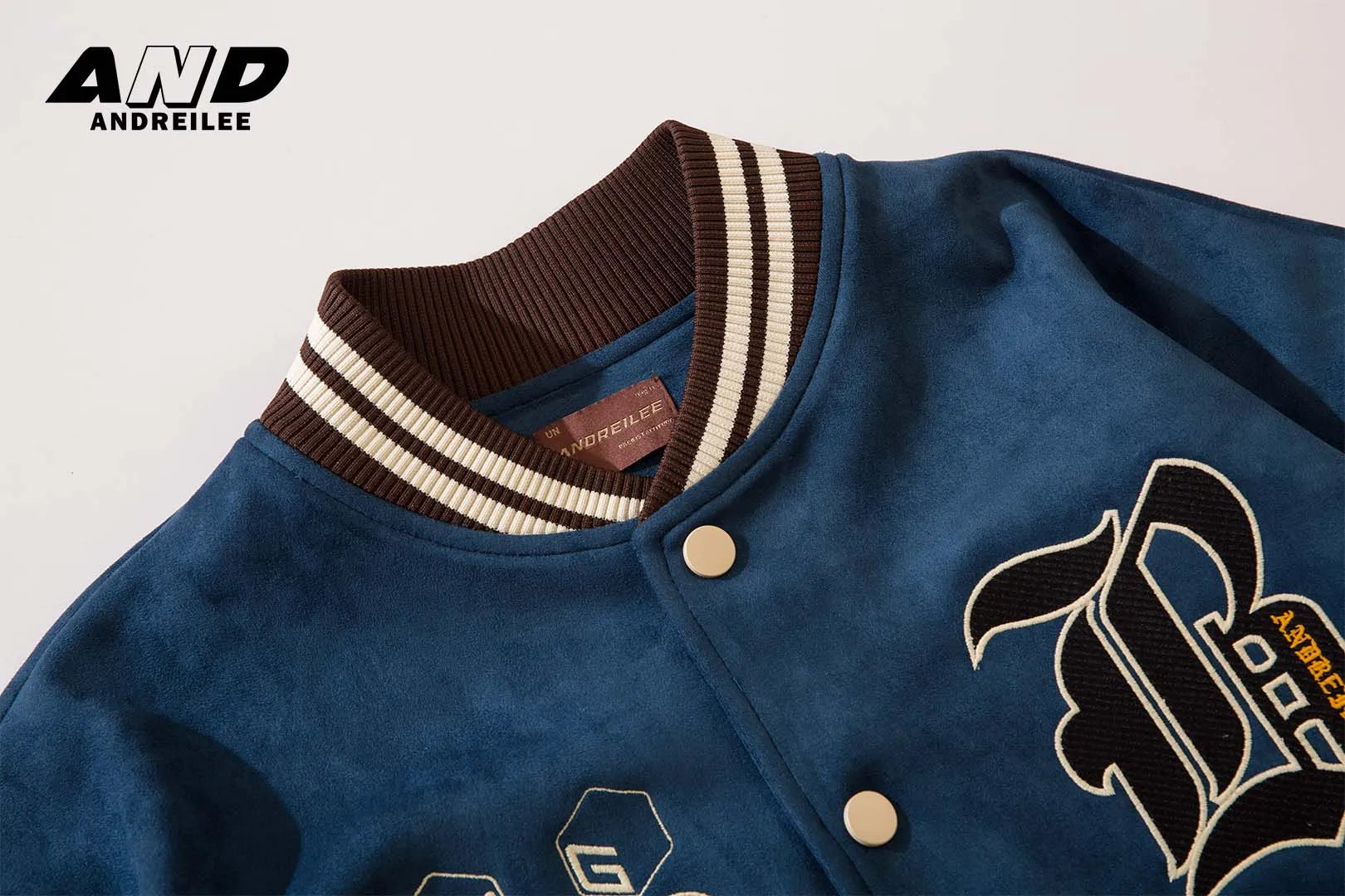 Embroidered Color-Block Jacket: Casual Street Fashion