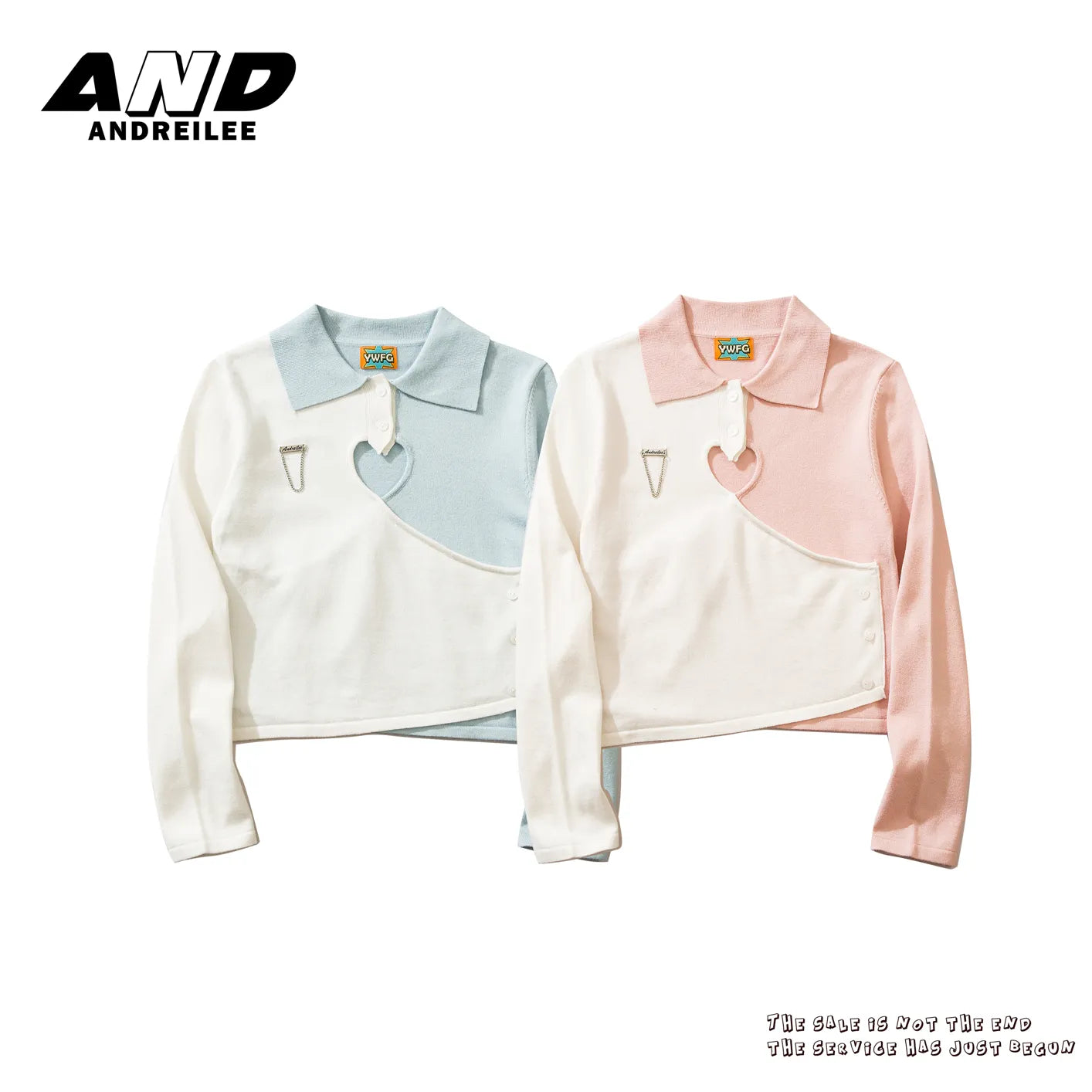 Hollow Polo Neck Knitwear: Slim Design
