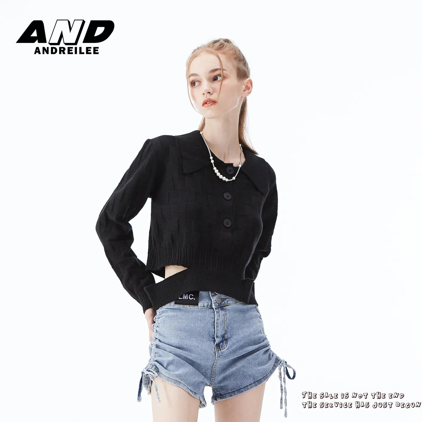Hot Girl Knitted Top: Separate Hem, Trendy Design