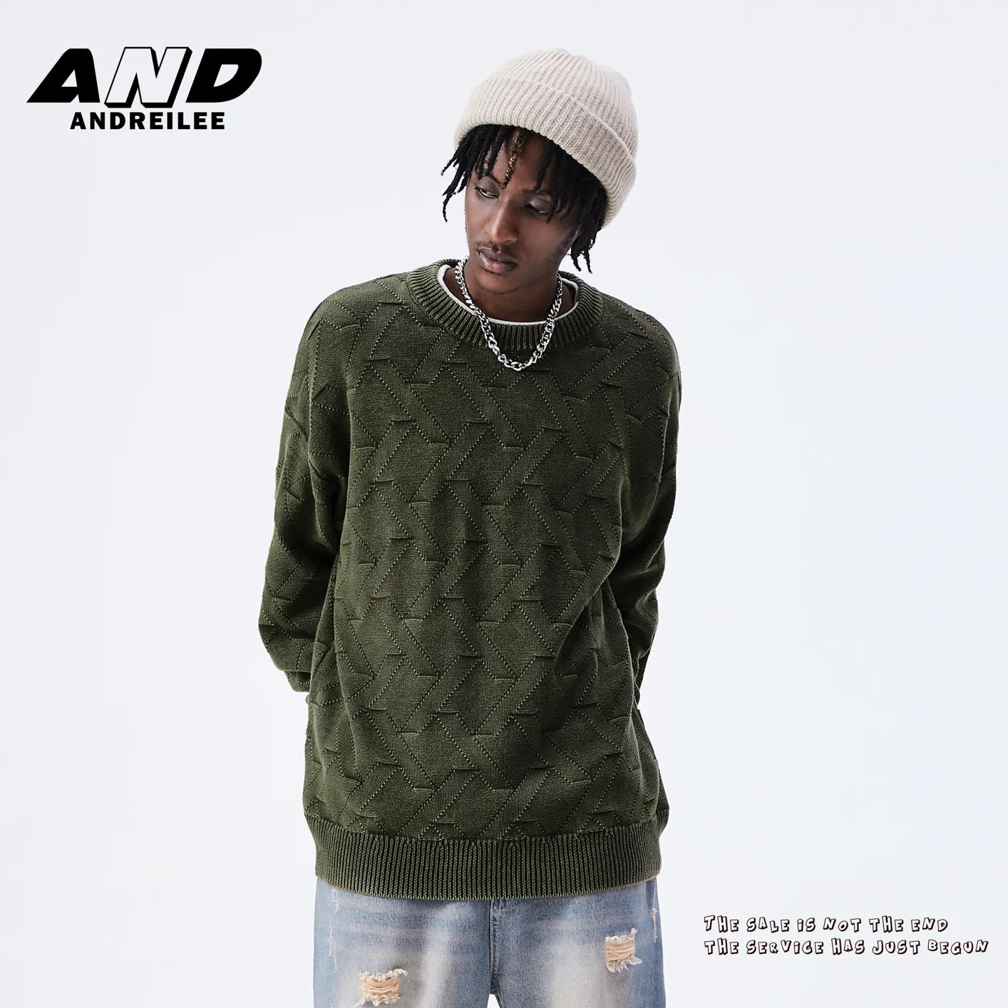 Japanese Washed Retro Sweater: Loose Fit