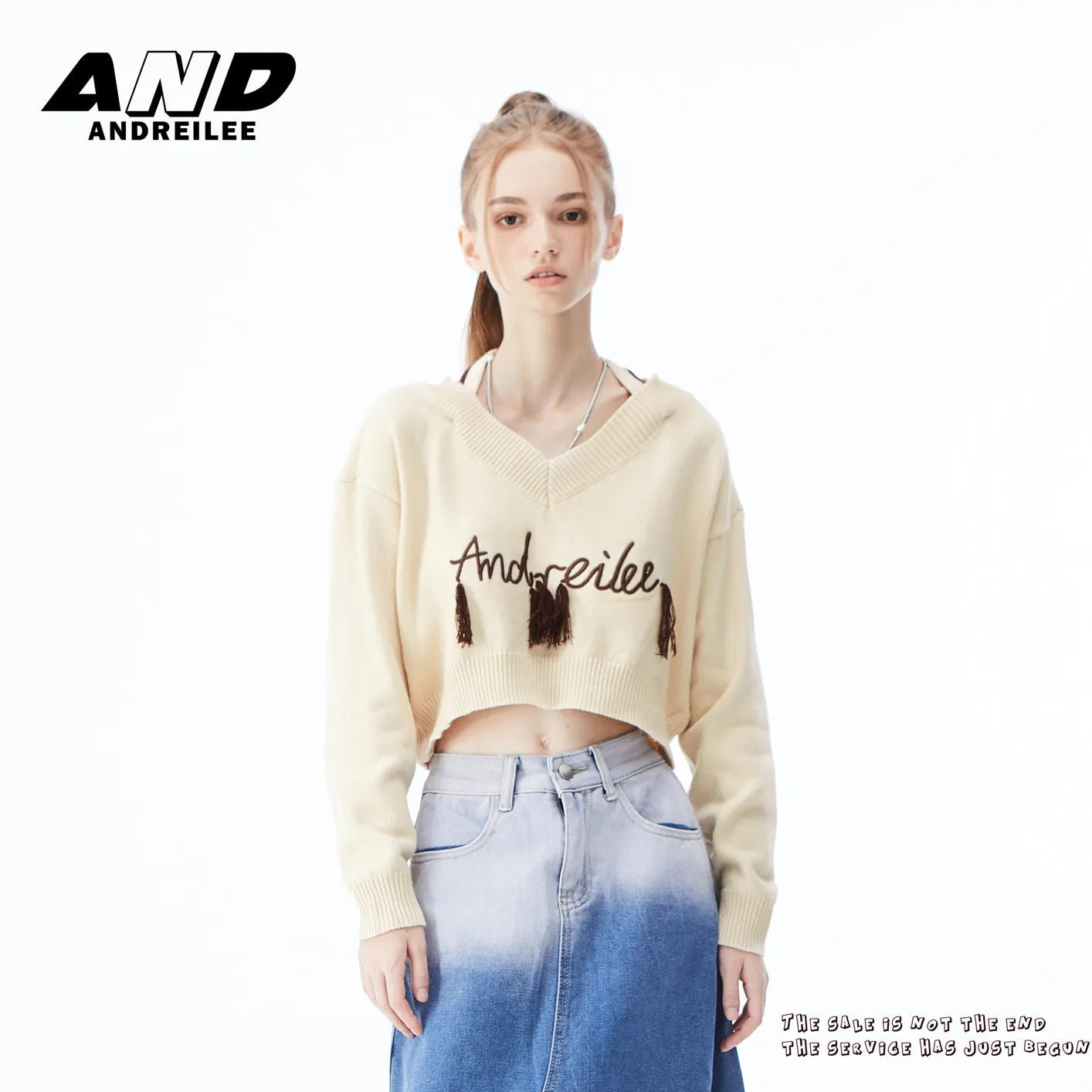 Letter Embroidery Sweater: Spice Girl Style