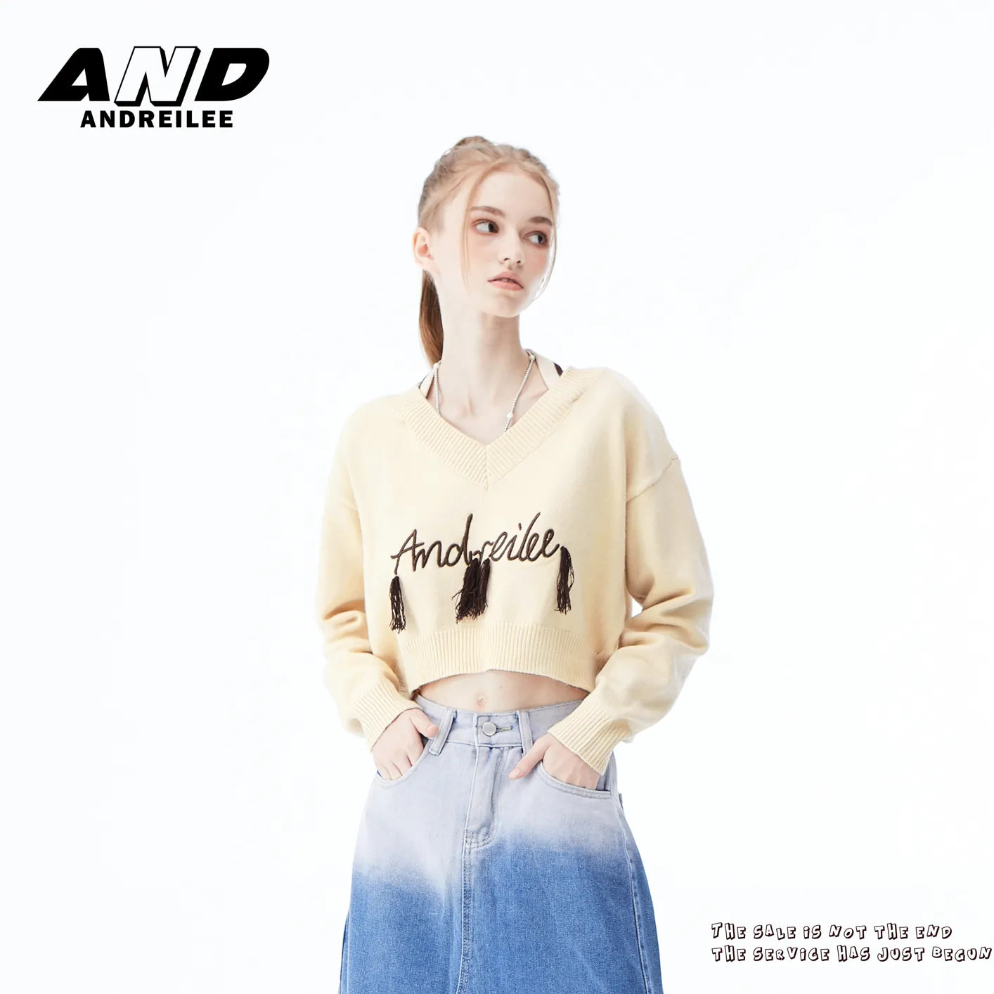 Letter Embroidery Sweater: Spice Girl Style