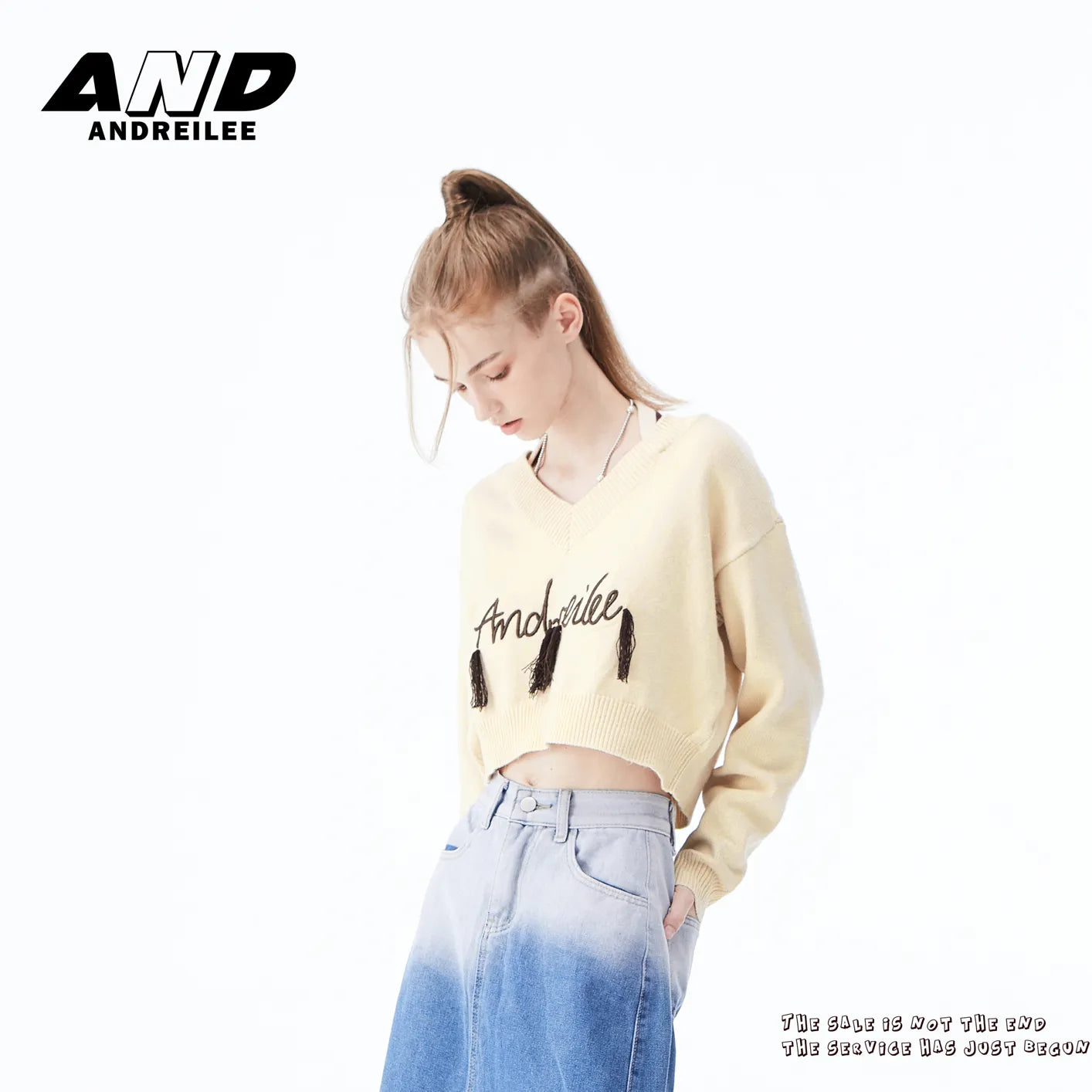 Letter Embroidery Sweater: Spice Girl Style