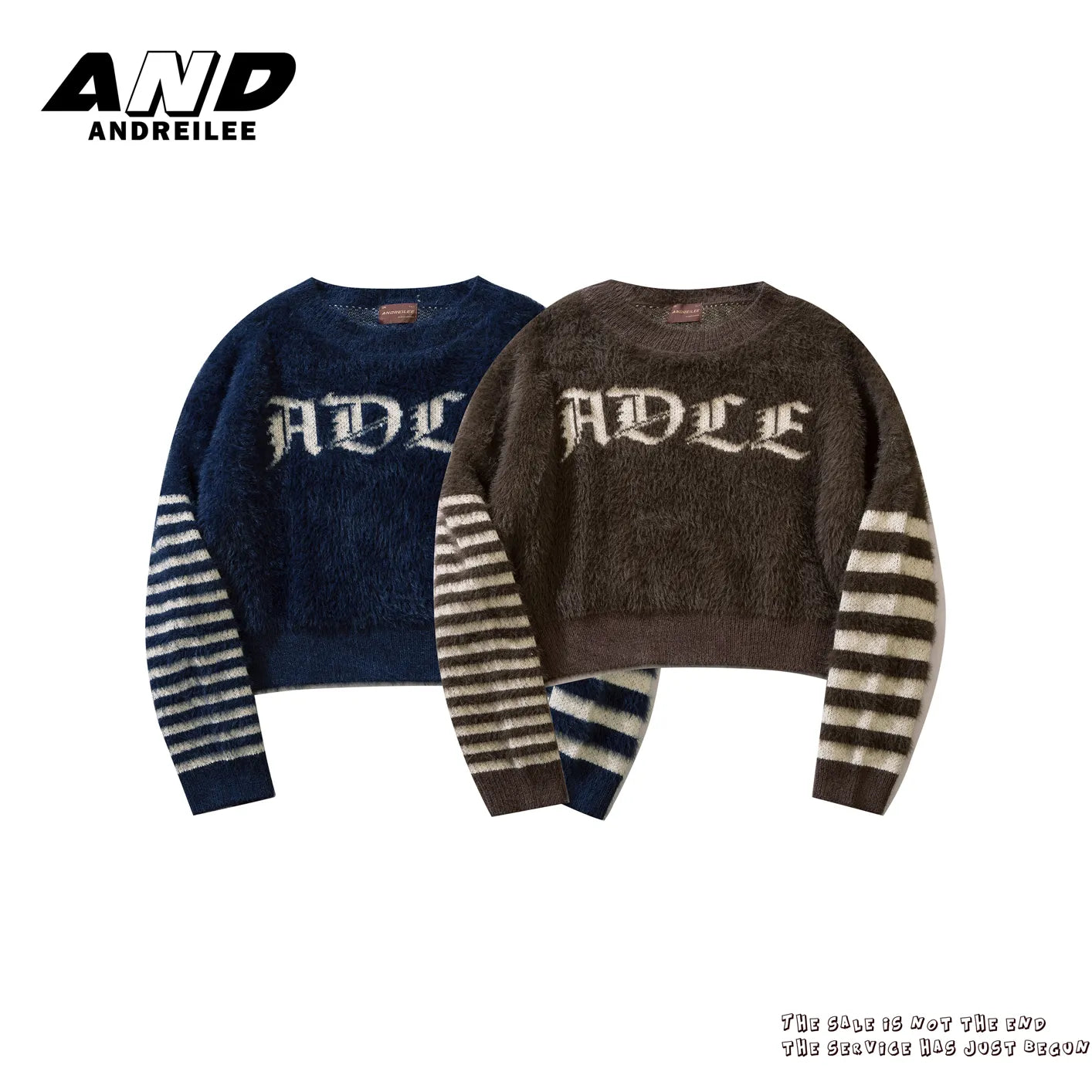 Striped Asymmetric Knit Pullover: Spice Girl Fashion