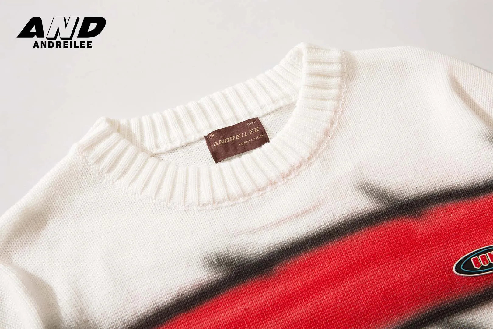 Striped Contrast Loose Knitwear: Couple Tops