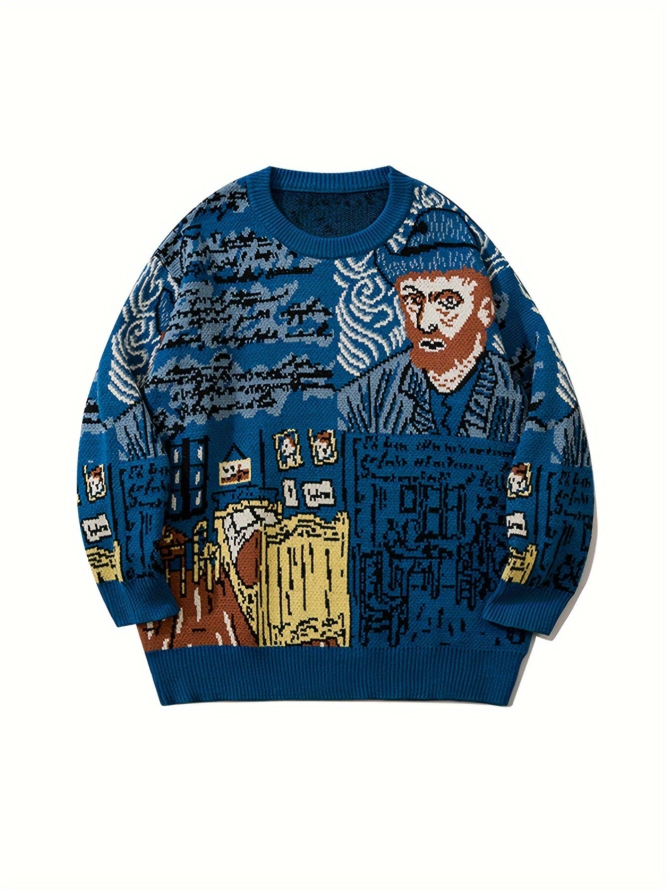 ANDREILEE VAN GOGH BEDROOM PATTERNED SWEATER