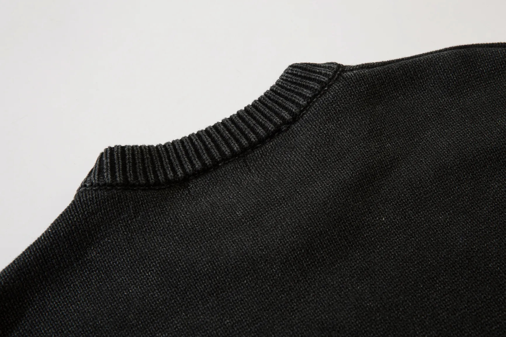 Washed Distressed Embroidered Sweater: Casual Loose