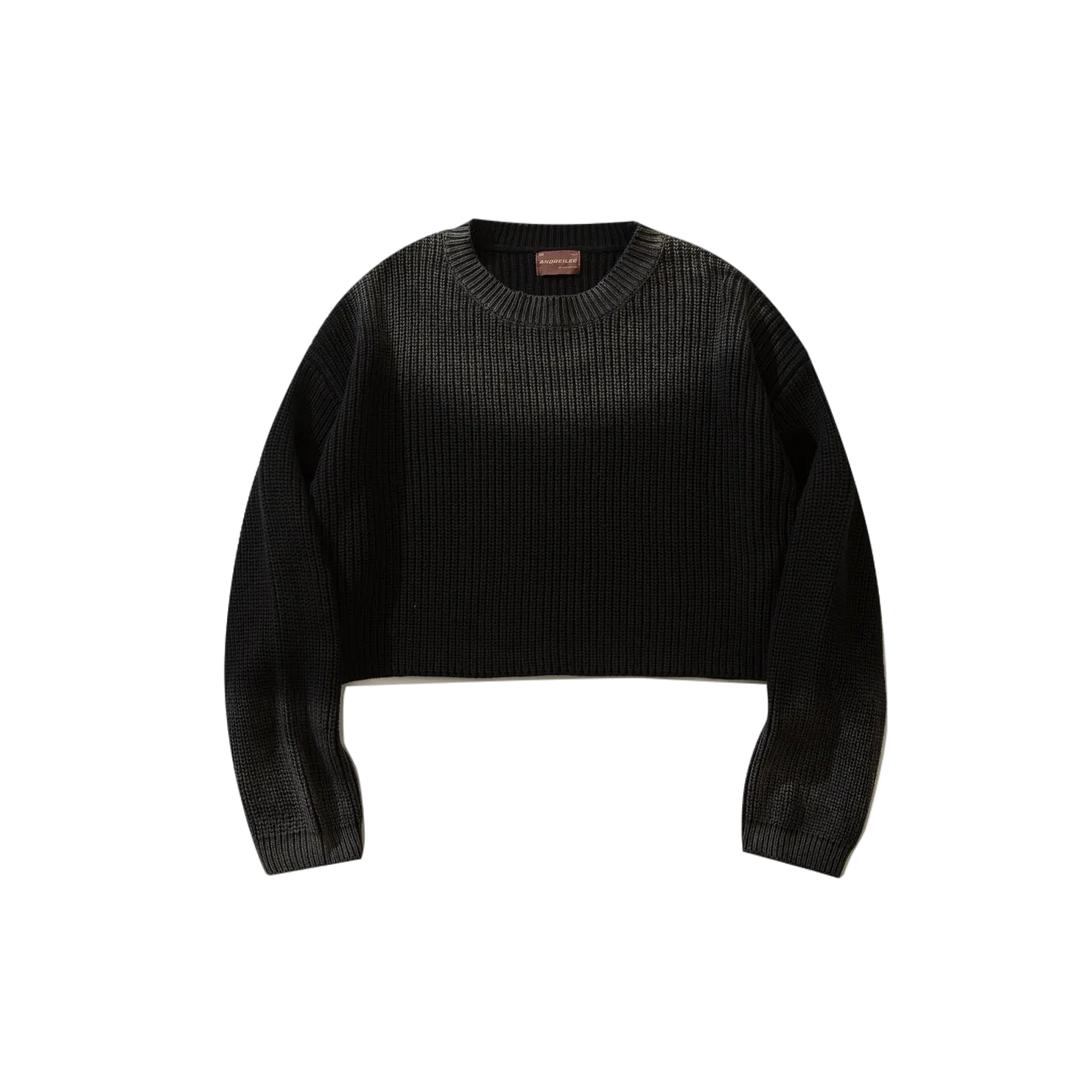 Washed Plain Color Knit Sweater: Loose Fashion