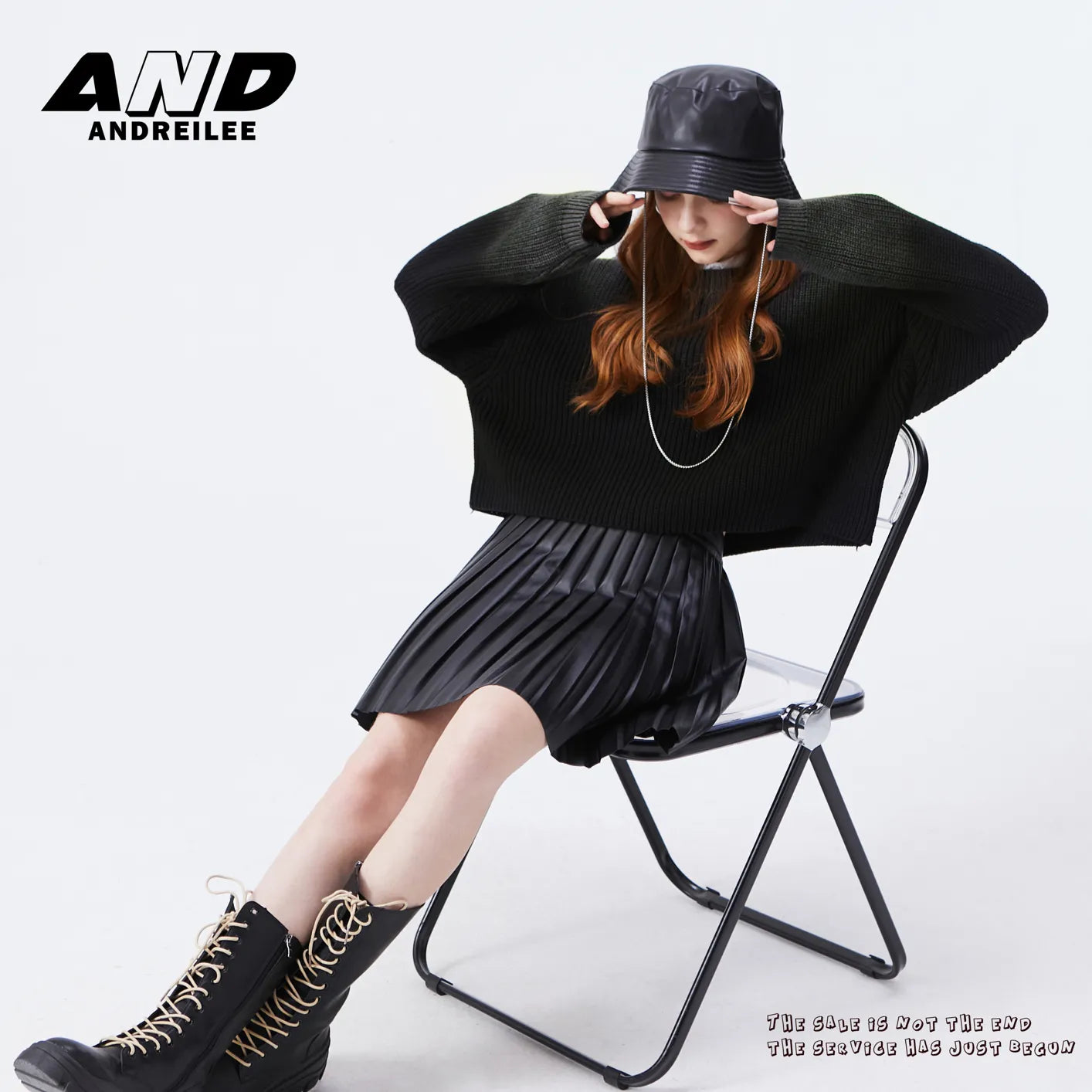 Washed Plain Color Knit Sweater: Loose Fashion