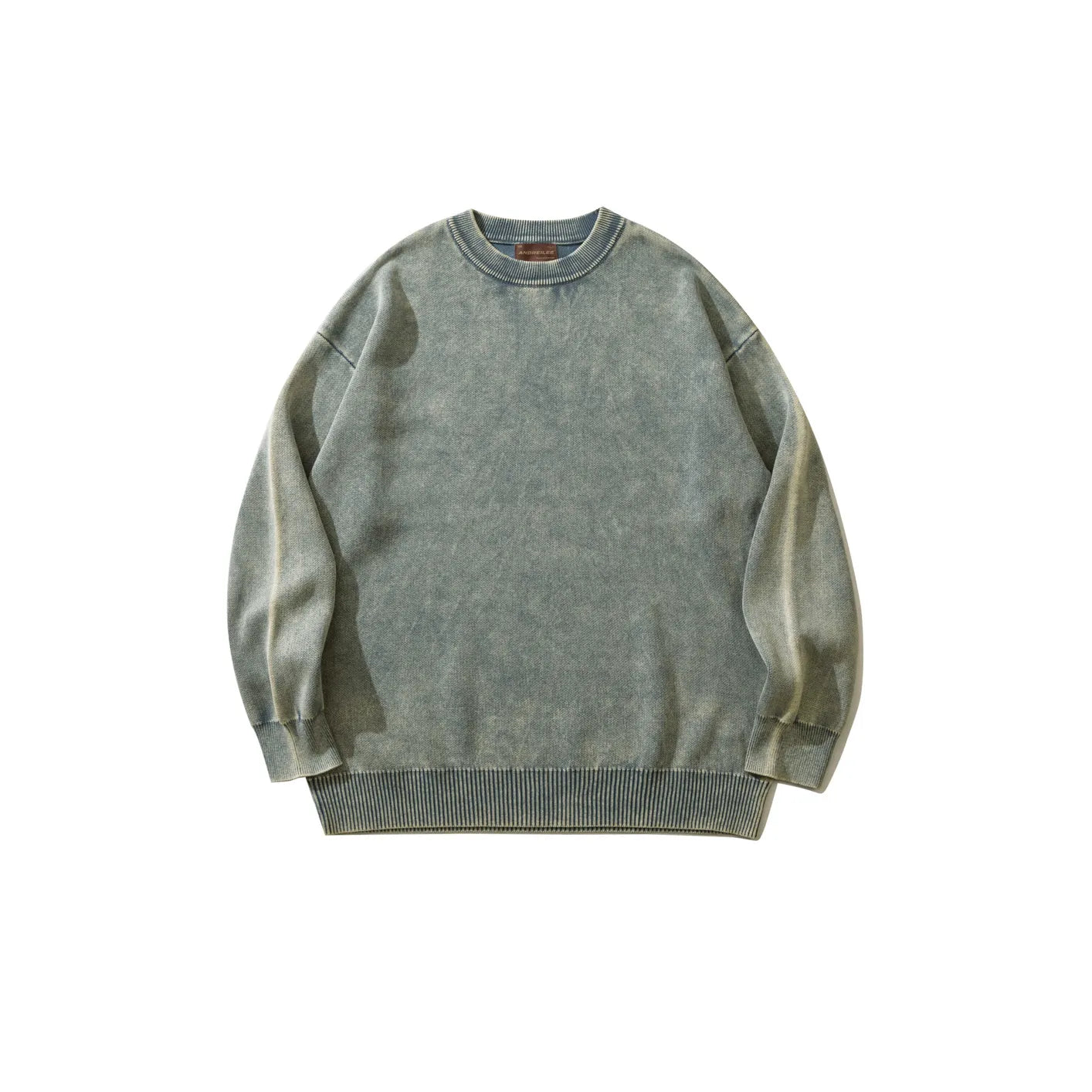 Washed Solid Color Knitwear: Casual Loose Fit