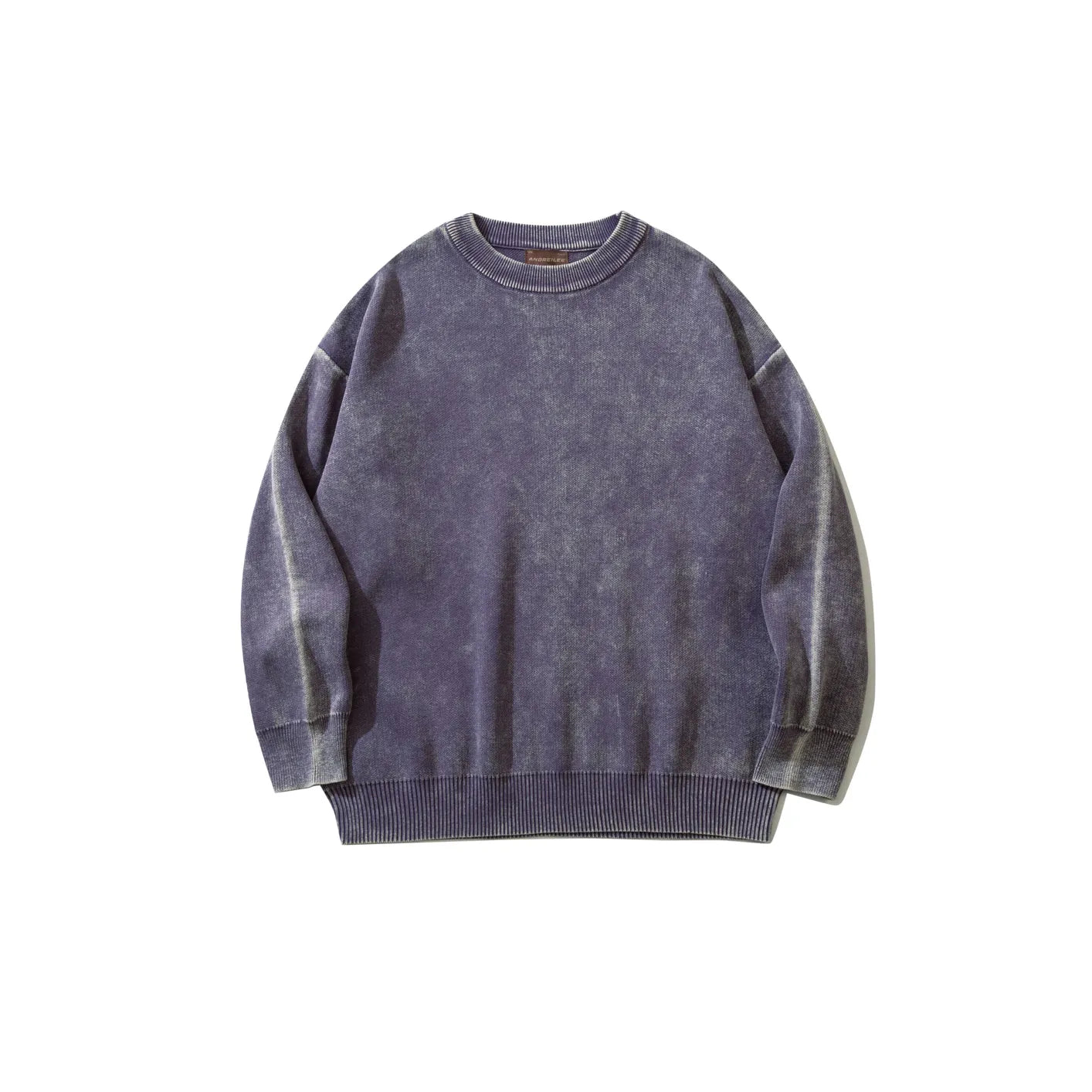 Washed Solid Color Knitwear: Casual Loose Fit