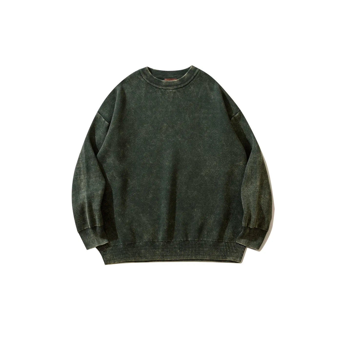 Washed Solid Color Knitwear: Casual Loose Fit