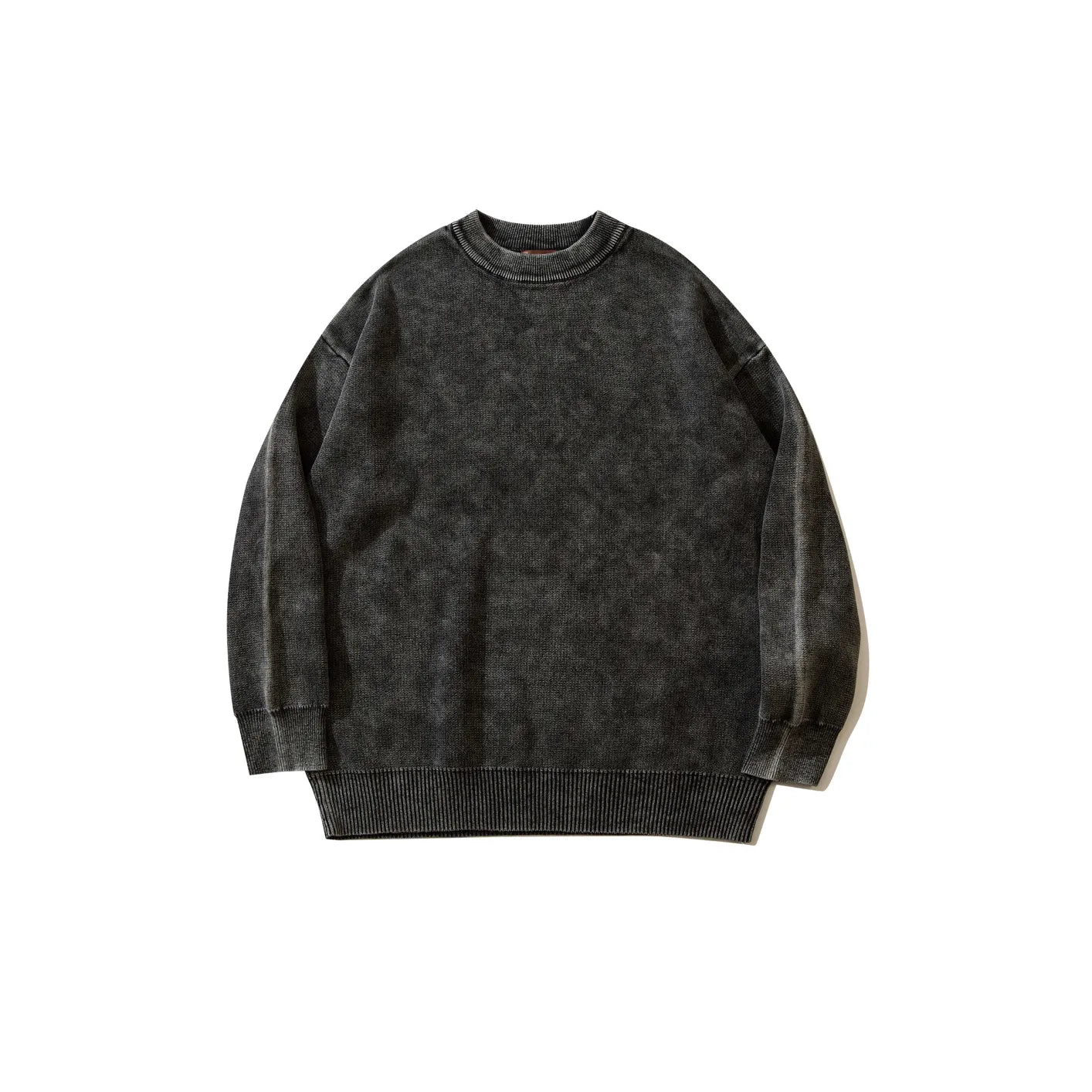 Washed Solid Color Knitwear: Casual Loose Fit