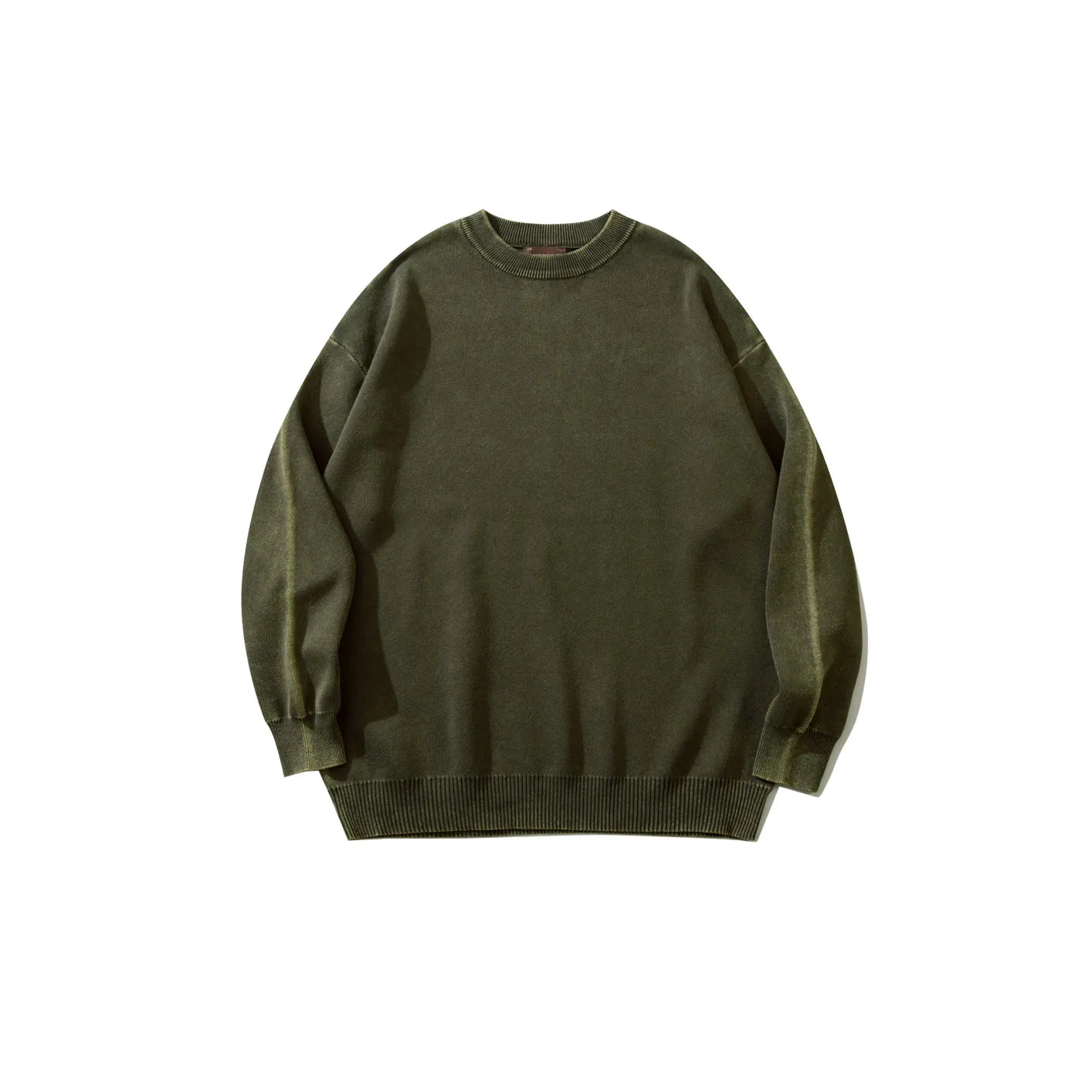 Washed Solid Color Knitwear: Casual Loose Fit