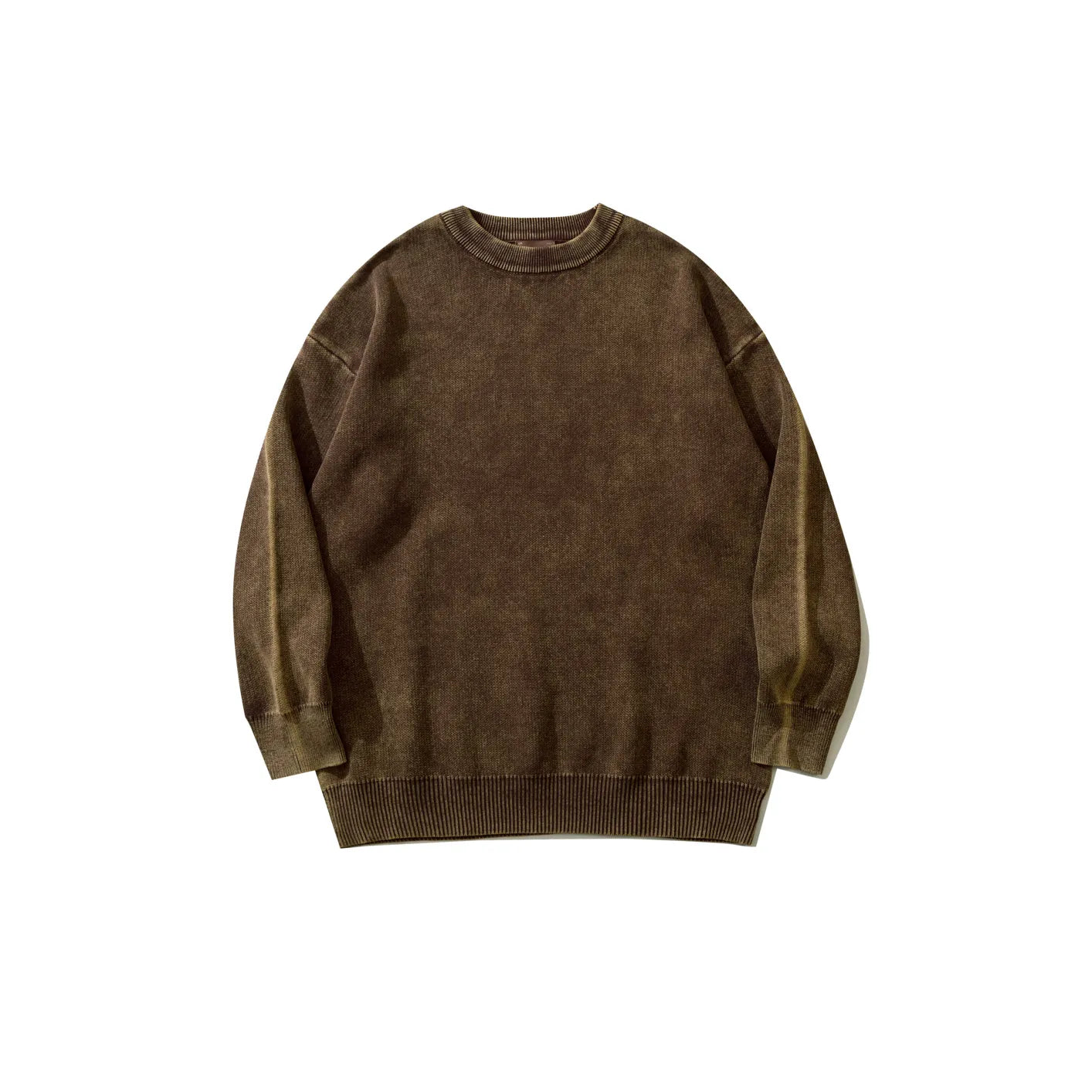 Washed Solid Color Knitwear: Casual Loose Fit