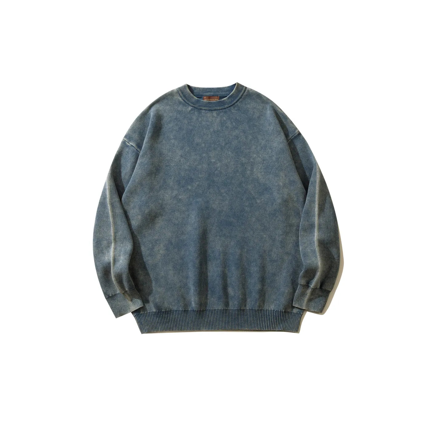 Washed Solid Color Knitwear: Casual Loose Fit