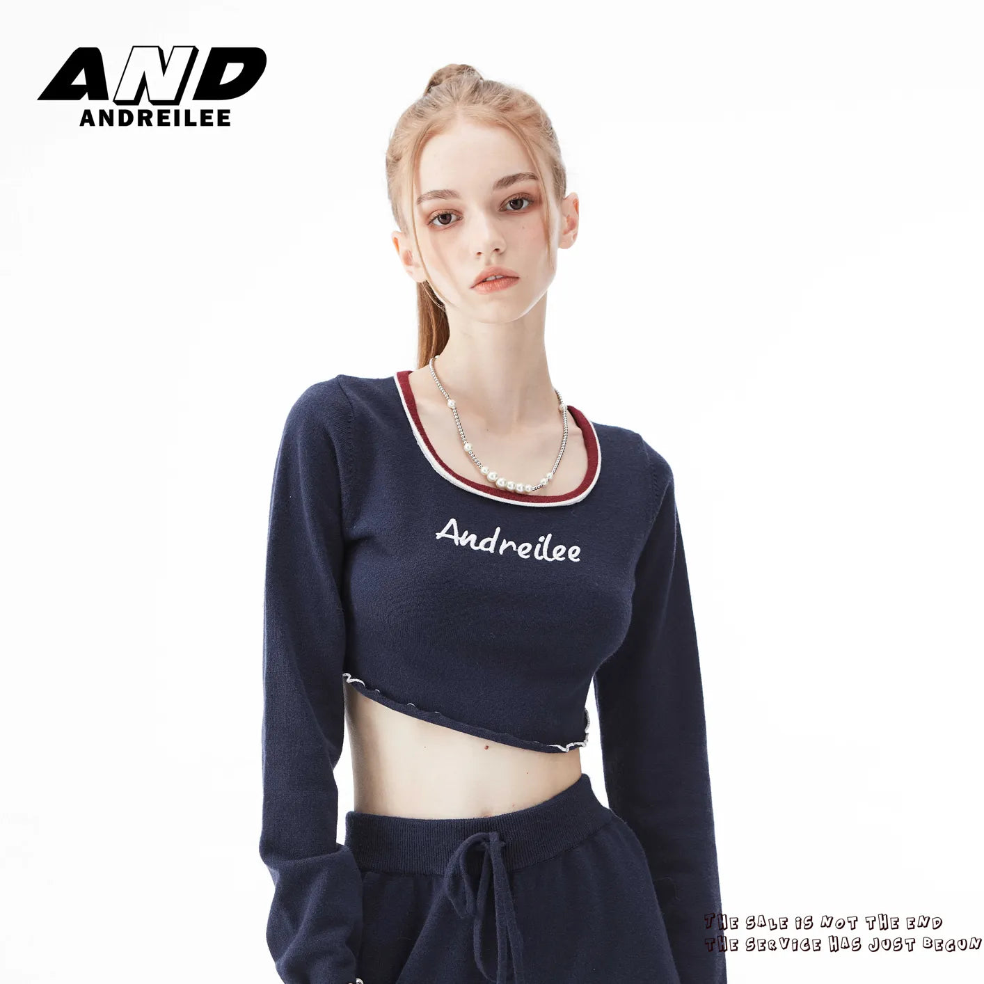 Women's Letter Knit Slim Trendy Spice Shirt